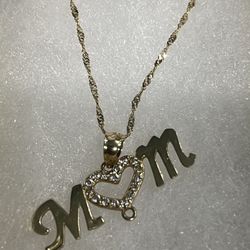 Cadena De Oro 10 K Con Dije De Mamà