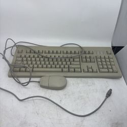 Vintage Apple Design Keyboard M2980 & Apple Desktop Bus Mouse II M2706