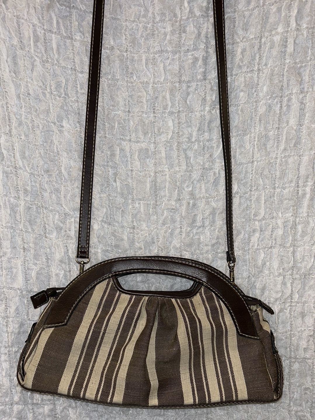 Fossil Modern Vintage: Cloth & Faux Leather Purse, Removable Strap