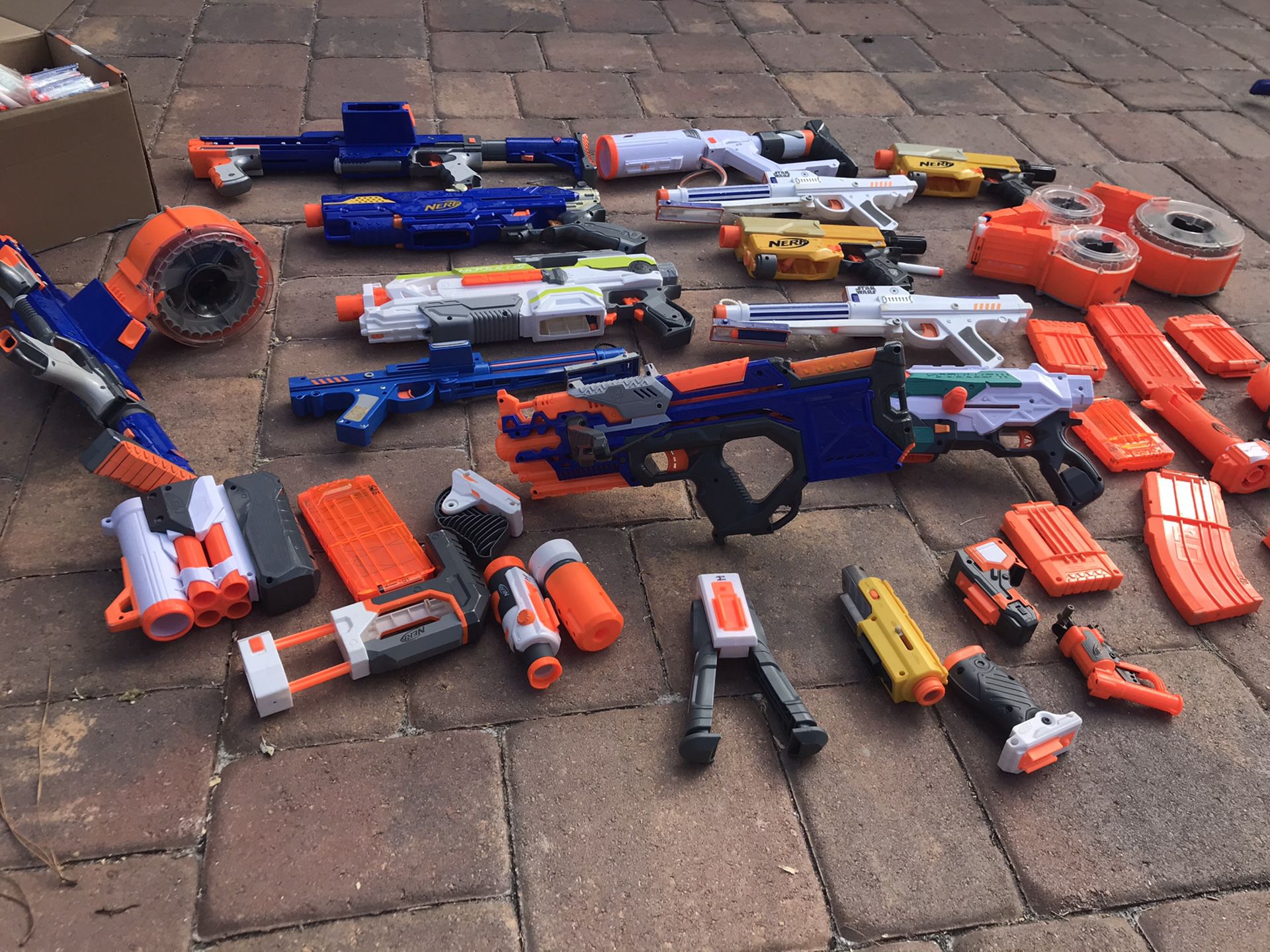 Huge lot of Nerf guns, darts and accessories