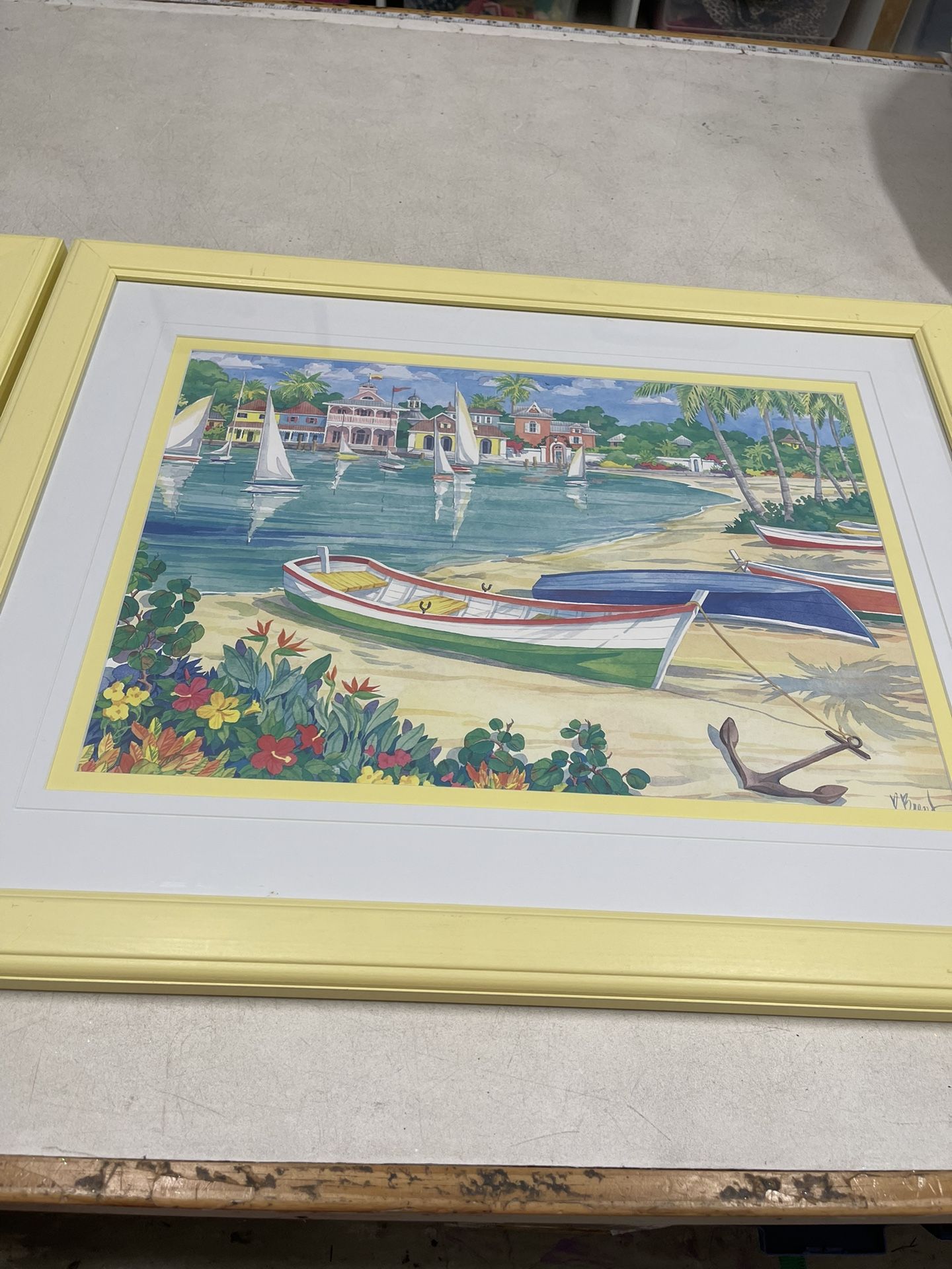 Paul Brent Beach Pictures Lot Of 2