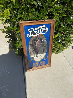 Vintage Pepsi mirror sign