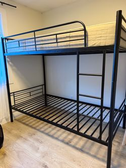 Twin Over Twin Metal Bunk Bed – Can Separate