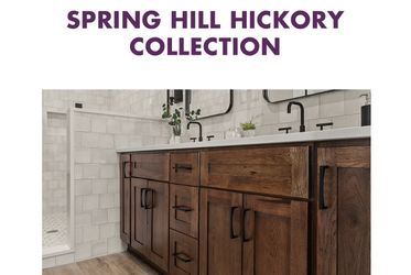 New 30” Spring Hill Hickory Bathroom Vanity: Cabinet 