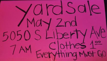 YARD SALE