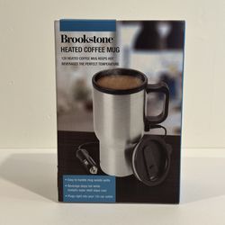 Brookstone Heated Travel Coffee Mug