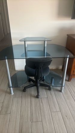 Glass desk