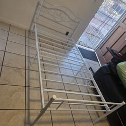 White Metal Twin Bed Frame