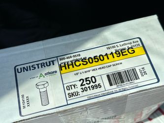 1/2" x 1-3/16" HEX HEAD CAP SCREW