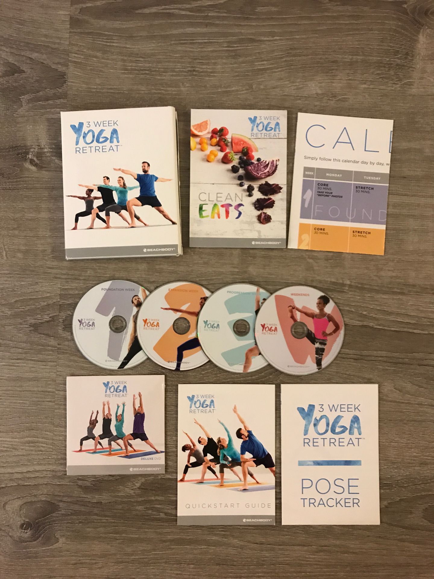 3 Week Yoga Retreat (5 DVD Set) with Book, Poster Etc