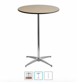 Premium wood/metal High top tables with adjustable low top metal stand