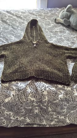 Green knitted sweater