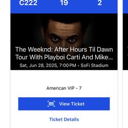 The Weeknd SoFi, Saturday June 28