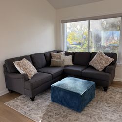 Dark Gray Sectional Sofa / Couch