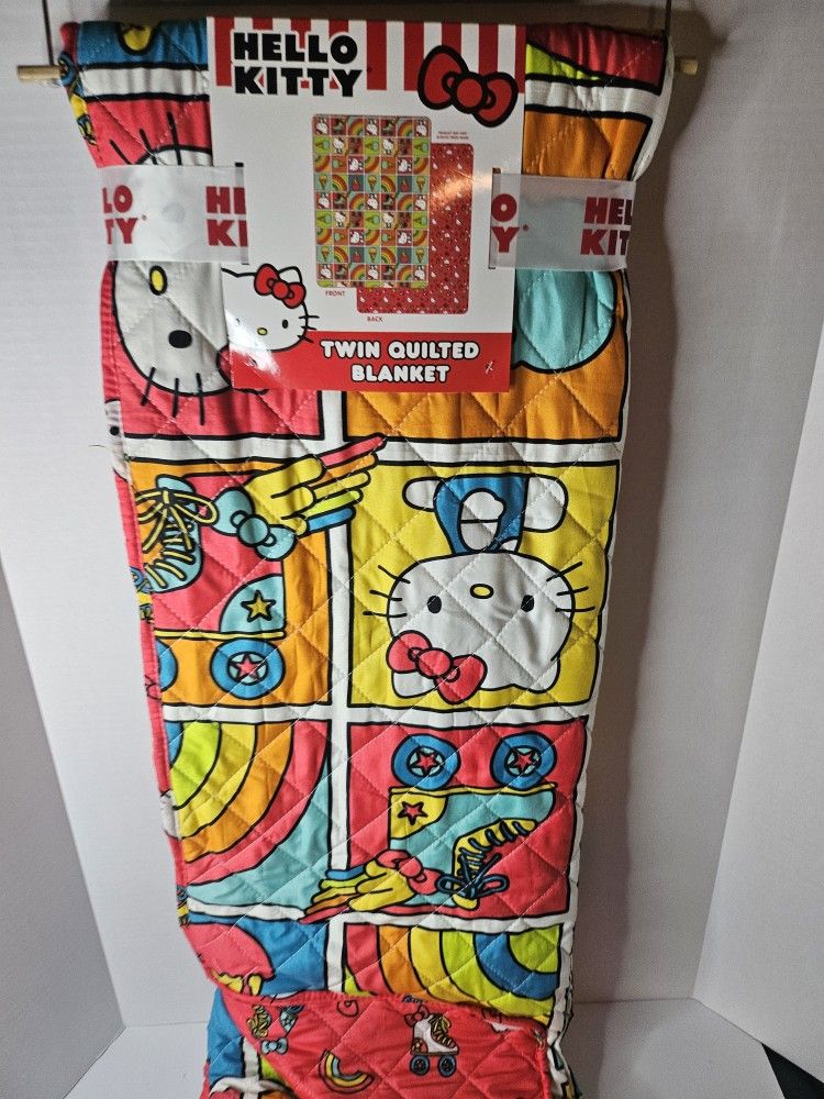 Hello Kitty TWIN Quilted Blanket 60 X 90