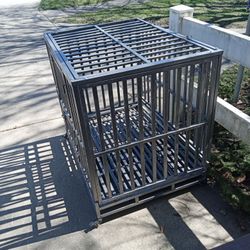 Heavy Duty Animal Cage On Wheels/42x31x37 Inches 