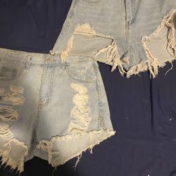 3 set demin short -  (from Shein)