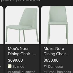 Brand New Still In The Box Moe's Home

Nora Dining Chair $350 For 6 Chairs