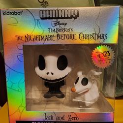 D23 Kidrobot Nightmare Before Christmas Jack Zero Flocked Set
