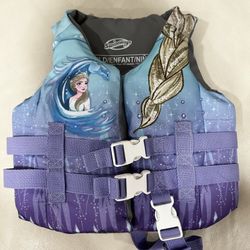 Girls Swimming Pool Life Vest Disney Elsa Frozen