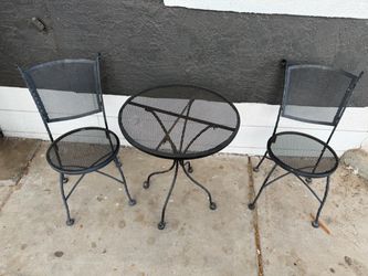 Black Patio Bistro Set