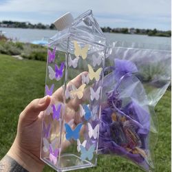 Holographic Milk Carton Bottle