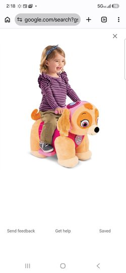 Nick Jr. Paw Patrol Skye 6V Plush Ride-On Toy for Toddlers by Huffy