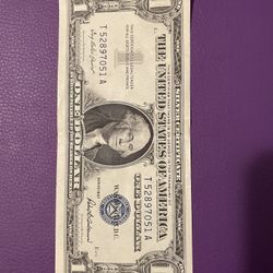 $1 Dollar Bill 1957