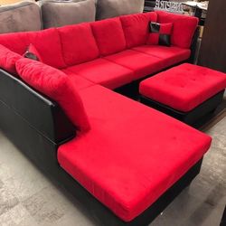 L-sectional with ottoman brand new in boxes