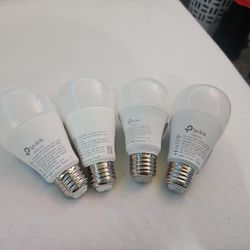 4 TP Link Kasa Wifi Smart LED Bulbs, 3 Mulitcolor, 800-850Lumens, 9-10W Low Energy, 