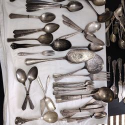 Vintage Silver Flatware Dating Back To Late 1800s