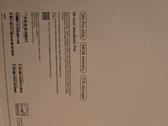 Apple MacBook Pro 16” M5 Pro – 48GB RAM, 1TB SSD – Brand New