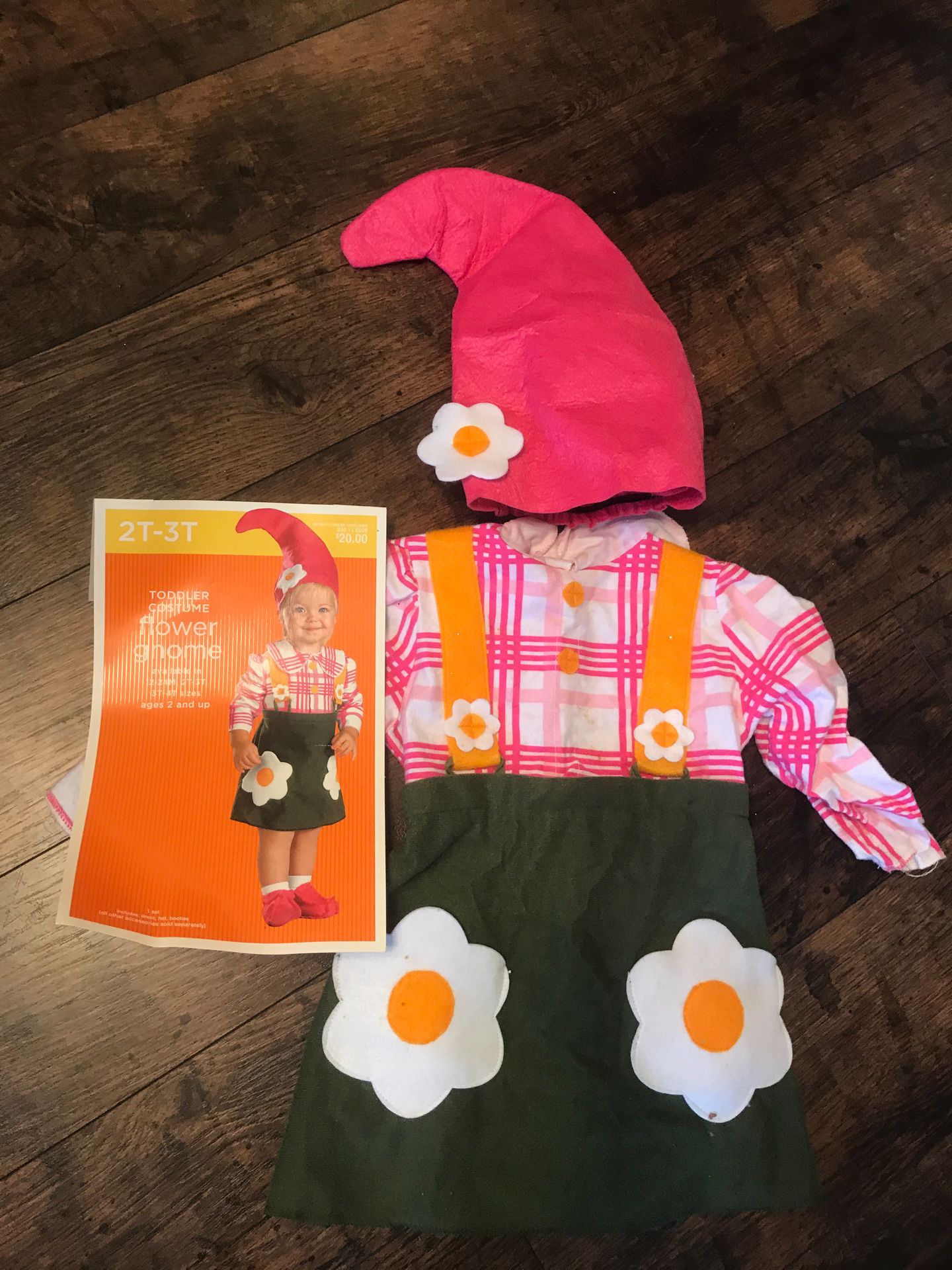 Halloween Costume-Flower Gnome Girl 2T-3T