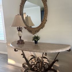 Table Console, Mirror And lamp