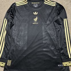2025 Mexico Black Longsleeve Soccer Jersey