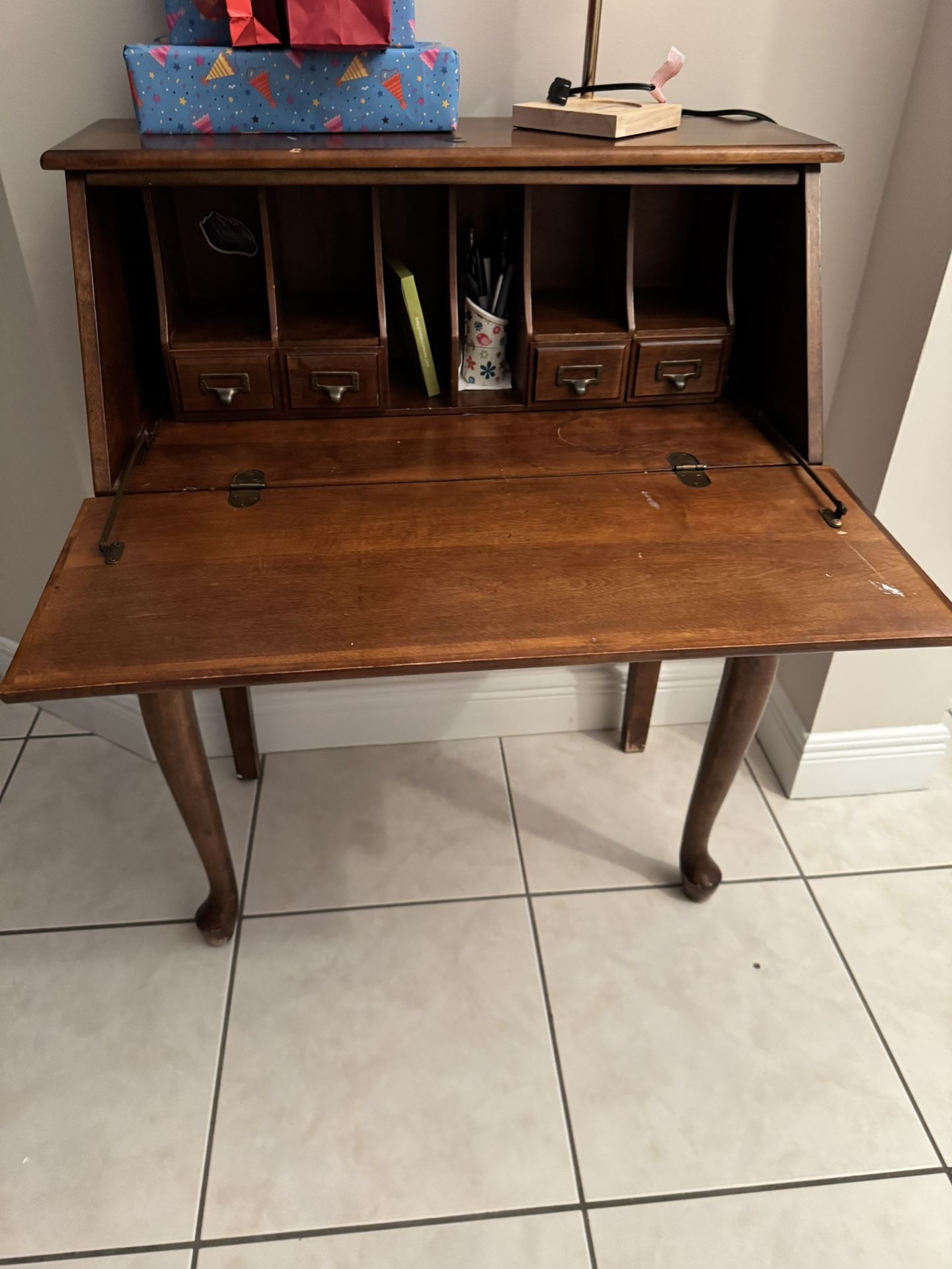 Antique Desk With Matching Chair