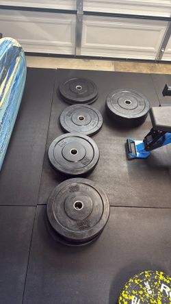 Generic black bumper plates 10-45s