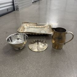 Vintage Silver Tray Set
