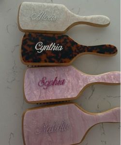 Personalized Rhinestone Hair Brushes Set of 4