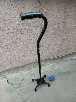 Black Quad Base Walking Cane