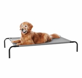Breathable Elevated Dog Bed with Metal Frame for Large Dogs, 51" x 31" x 8", Grey
