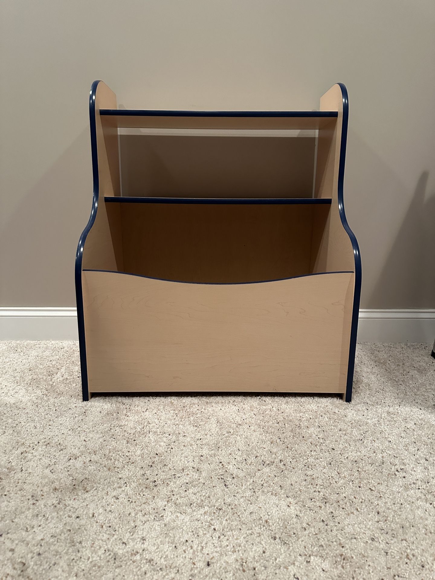 Playroom bookshelf and toy storage