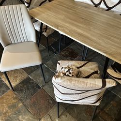 Dining Room Table With 8 Upholstered Chairs 