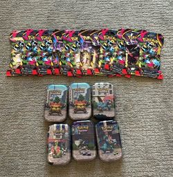 Pokemon pitch black sleeved booster packs