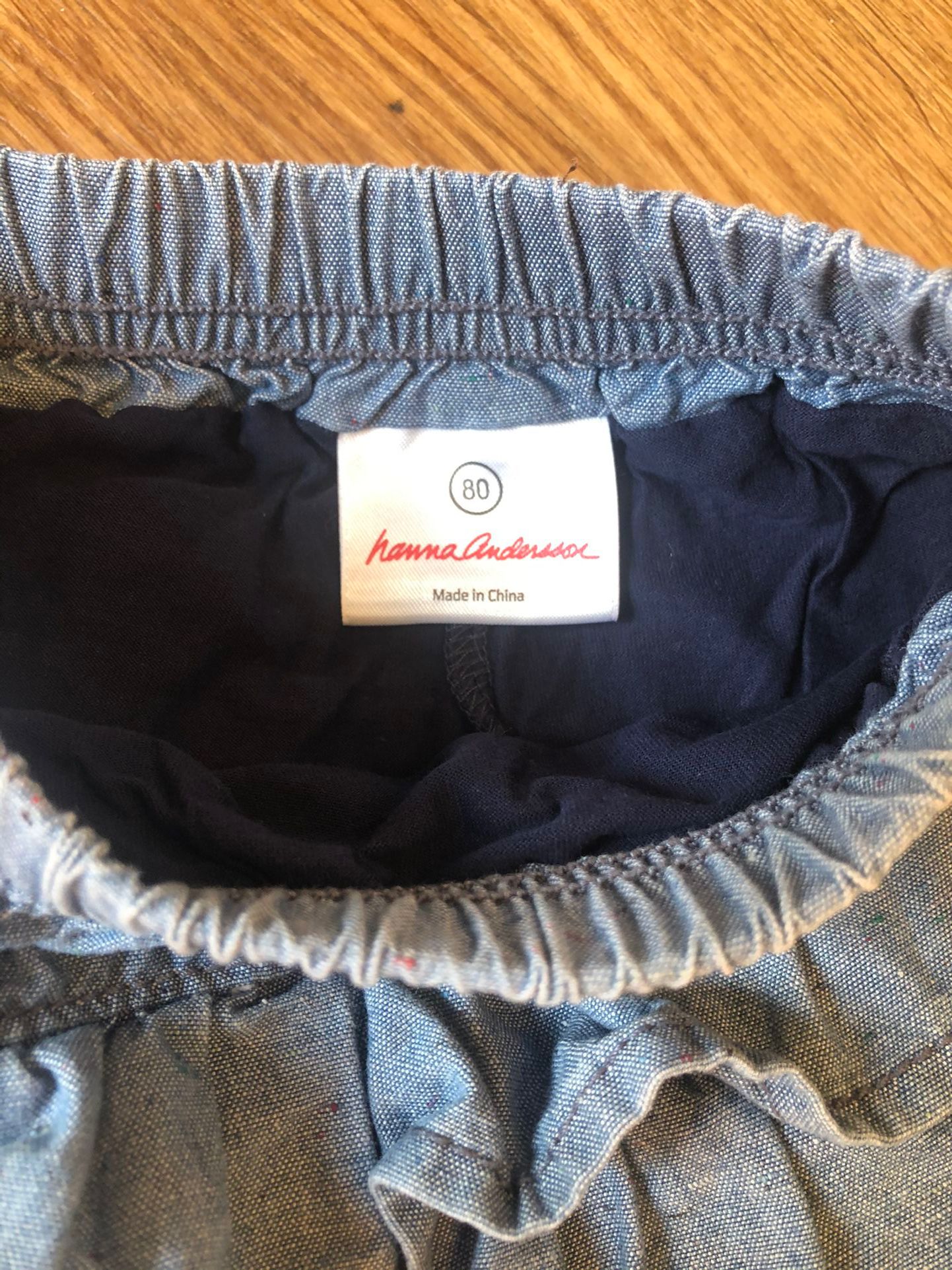 Hanna Andersson Denim Skirt With Shorts Toddler Girl Size 80 (2T)