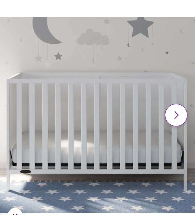 New! baby Graco White Crib 