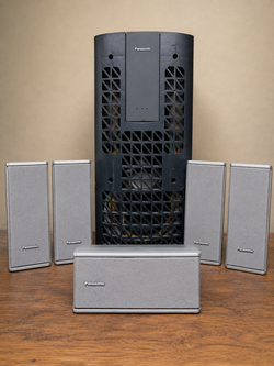 Home Theater-Panasonic 5.1Panasonic Surround Speaker Package:4)Satelites,1) Centerfill and A Sub