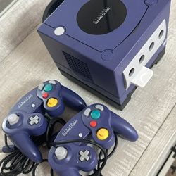 Indigo Nintendo GameCube W/ 2 Controllers, Gameboy Player, Memory Card