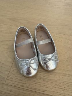 Silver Ballet Flats (4T)
