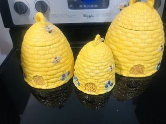 vintage Beehive Cookie Jar or Canister